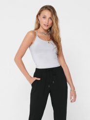 ONLY Top w kolorze białym rozmiar: L. Białe topy Only, l, bez wzorów, bez kołnierzyka, bez ramiączek. Za 30.95 zł.