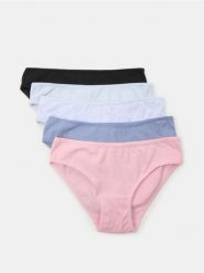 Bawełniane figi 5 pack - wielobarwny. Figi Sinsay, l, bez wzorów, z bawełny. Za 22.99 zł.