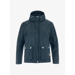 Kurtka softshell damska Fjallraven Vardag Vindby Jacket. Niebieskie kurtki sportowe Fjällräven, bez wzorów, z softshellu, bez kaptura, trekkingowe. Za 1,022.99 zł.