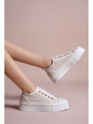 Foreverfolie Sneakersy w kolorze beżowym rozmiar: 36. Brązowe trampki Foreverfolie, bez wzorów, bez zapięcia. Za 101.23 zł.