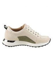 Heine Skórzane sneakersy w kolorze beżowo-oliwkowym rozmiar: 39. Brązowe trampki Heine, bez wzorów, bez zapięcia. Za 144.58 zł.