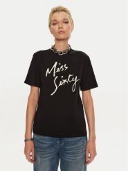 Miss Sixty T-Shirt 6L3SJ3780000 Czarny Regular Fit. Czarne t-shirty Miss Sixty, l, bez wzorów, z bawełny, bez kołnierzyka, bez ramiączek. Za 179.99 zł.