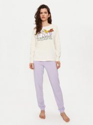 United Colors Of Benetton Piżama 3VD03P03E Fioletowy Regular Fit. Fioletowe piżamy United Colors of Benetton, bez wzorów, z bawełny, bez ramiączek. Za 279.99 zł.