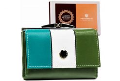 Portfel skórzany Peterson [DH] PTN RD-18-GCL-S zielony. Zielone portfele Peterson, bez wzorów, ze skóry. Za 87.99 zł.