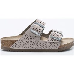Birkenstock - Klapki Arizona. Szare klapki Birkenstock, bez wzorów, z materiału, bez obcasa, na obcasie. W wyprzedaży za 299.90 zł.