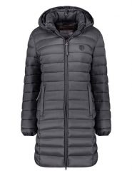 Geographical Norway Płaszcz pikowany "Atikotal" w kolorze antracytowym rozmiar: L. Czarne płaszcze Geographical Norway, l, bez wzorów, bez kaptura. Za 160.96 zł.