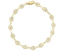 Złota bransoletka - kwiaty. Żółte bransoletki Apart, złote. Za 2,219.00 zł.
