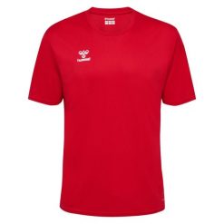 Koszulka Poliestrowa Essential Jersey S/S. Czerwone bluzki Hummel, l, bez wzorów, z jersey, sportowe, bez kołnierzyka, bez ramiączek. Za 61.00 zł.