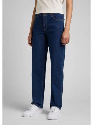 Lee Dżinsy - Comfort fit - w kolorze granatowym rozmiar: W32/L31. Niebieskie jeansy Lee, l, z aplikacjami, z podwyższonym stanem. Za 78.28 zł.