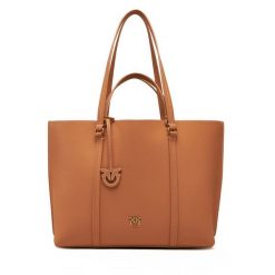 Torebka PINKO. Brązowe shopper Pinko, bez wzorów, bez dodatków. Za 1,319.00 zł.