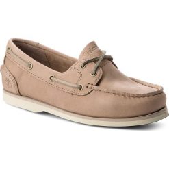 Mokasyny TIMBERLAND - Classic Boat Unlined Boat A1NB2 Pure Cashmer. Brązowe mokasyny Timberland, bez wzorów, z gumy, bez obcasa. W wyprzedaży za 359.00 zł.