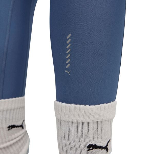 Damskie legginsy Puma Velocity. Niebieskie legginsy Puma, bez wzorów, do biegania. W wyprzedaży za 205.15 zł.
