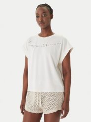 Emporio Armani T-Shirt EW000616 AF20243 U1131 Biały Regular Fit. Białe t-shirty Emporio Armani, l, bez wzorów, z wiskozy, bez kołnierzyka, bez ramiączek. Za 369.99 zł.