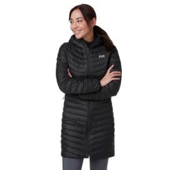 Płaszcz puchowy damski Helly Hansen Verglas Long Down Insulator. Czarne płaszcze Helly Hansen, m, bez wzorów, z puchu, bez kaptura. Za 1,282.50 zł.