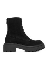 G-Star Raw Trzewiki EO-LEYLA-HY25713 Czarny. Czarne botki G-Star, bez wzorów, ze skóry, bez obcasa, na płaskiej podeszwie, bez zapięcia. Za 319.99 zł.