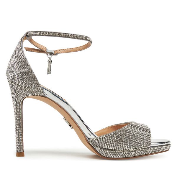 Sandały Steve Madden. Szare sandały Steve Madden, bez wzorów, bez obcasa, na szpilce, bez zapięcia. Za 389.99 zł.