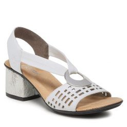 Sandały Rieker. Brązowe sandały Rieker, bez wzorów, bez obcasa, na płaskiej podeszwie, bez zapięcia. Za 289.99 zł.