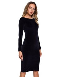 Made of emotion Sukienka w kolorze granatowym rozmiar: L. Niebieskie sukienki Made Of Emotion, l, bez wzorów, z bawełny, bez kołnierzyka, bez ramiączek, midi. Za 194.99 zł.