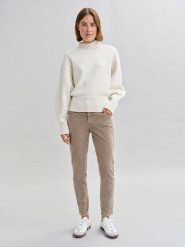 OPUS Sweter "Pandini" w kolorze kremowym rozmiar: 42. Brązowe golfy Opus, bez wzorów, bez ramiączek. Za 162.49 zł.