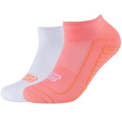 Skarpetki sportowe dla dorosłych 2PPK Basic Cushioned Sneaker Socks. Czerwone skarpety Skechers, bez wzorów, z bawełny. Za 19.99 zł.
