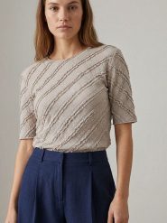 Sublevel Bluzka w kolorze beżowym rozmiar: XL. Brązowe bluzki Sublevel, xl, bez wzorów, bez kołnierzyka, bez ramiączek. Za 78.66 zł.