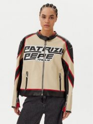 Patrizia Pepe Kurtka skórzana 8O0161 L142 J4G2 Beżowy Regular Fit. Brązowe kurtki Patrizia Pepe, l, bez wzorów, ze skóry, bez kaptura. Za 2,539.00 zł.