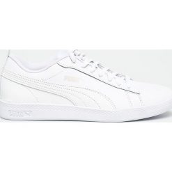 Puma - Buty Smash Wns v2 L. Białe obuwie sportowe Puma, z materiału, bez zapięcia. Za 249.90 zł.