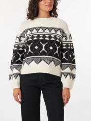 Scotch & Soda Sweter w kolorze kremowo-czarnym rozmiar: S. Brązowe swetry Scotch & Soda, s, bez wzorów, z wełny, bez ramiączek. Za 162.87 zł.