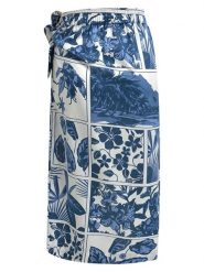 Smith & Soul Spódnica w kolorze niebiesko-białym rozmiar: M. Białe spódnice Smith & Soul, na co dzień, m, bez wzorów, z bawełny, midi, proste. Za 195.99 zł.