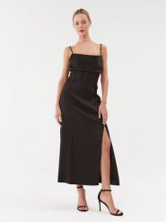 Guess Sukienka koktajlowa W3BK82 WDEE2 Czarny Regular Fit. Czarne sukienki Guess, xs, z aplikacjami, z syntetyku, wizytowe, bez kołnierzyka, bez ramiączek. Za 749.99 zł.