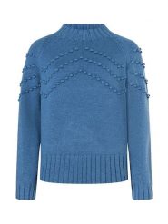 More & More Sweter w kolorze niebieskim rozmiar: 46. Niebieskie swetry More & More, bez wzorów, bez ramiączek. Za 110.04 zł.