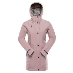Płaszcz wodoodporny damski Alpine Pro Setija. Czerwone płaszcze Alpine Pro, l, bez wzorów, bez kaptura. W wyprzedaży za 399.00 zł.
