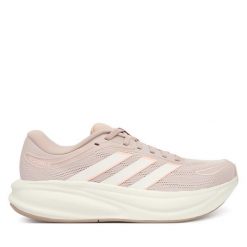 Buty do biegania adidas. Czerwone obuwie sportowe Adidas, bez zapięcia, do biegania. Za 299.99 zł.