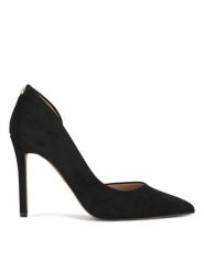 Nine West Szpilki WFA3366-1 Czarny. Czarne szpilki Nine West, bez wzorów, z materiału, bez obcasa, na szpilce, bez zapięcia. Za 229.99 zł.