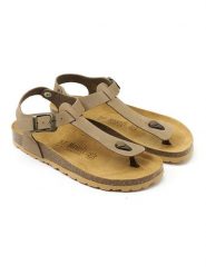 Mandel Skórzane sandały "Leon" w kolorze jasnobrązowym rozmiar: 40. Brązowe sandały Mandel, bez wzorów, z nubiku, klasyczne, z otwartym noskiem, bez obcasa, bez zapięcia. Za 130.99 zł.