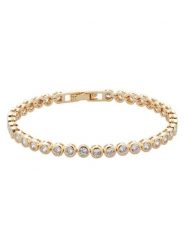 U.S. Polo Assn. Pozłacana bransoletka z kryształami rozmiar: onesize. Żółte bransoletki U.S. Polo Assn., metalowe. Za 187.07 zł.