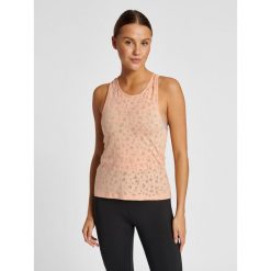 Damski tank top Hummel MT Iris Burnout. Brązowe topy Hummel, bez wzorów, z dzianiny, bez kołnierzyka, bez ramiączek. Za 171.00 zł.
