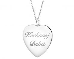 Naszyjnik srebrny - Kochanej Babci. Szare naszyjniki Apart, srebrne. Za 239.00 zł.