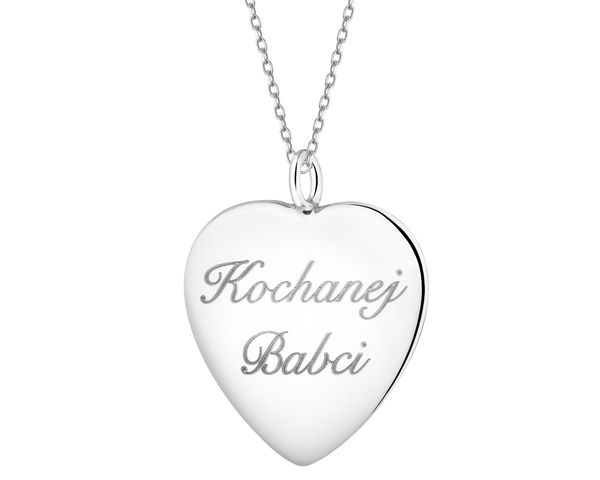 Naszyjnik srebrny - Kochanej Babci. Szare naszyjniki Apart, srebrne. Za 239.00 zł.