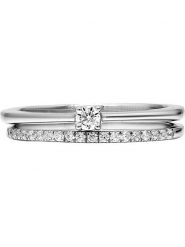 Vittoria Jewels Złoty pierścionek z diamentami rozmiar: 58. Szare pierścionki Vittoria Jewels, z diamentem, złote. Za 2,835.16 zł.