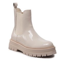 Sztyblety DeeZee. Brązowe botki DeeZee, bez wzorów, bez obcasa, na płaskiej podeszwie, bez zapięcia. Za 209.99 zł.