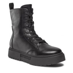 Trzewiki Jenny Fairy. Czarne botki Jenny Fairy, bez wzorów, bez obcasa, na płaskiej podeszwie, bez zapięcia. Za 179.99 zł.