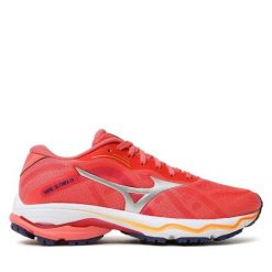 Buty do biegania Mizuno. Czerwone obuwie sportowe Mizuno, bez zapięcia, do biegania, mizuno wave. Za 299.99 zł.