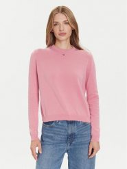 Tommy Jeans Sweter Essential DW0DW20159 Różowy Regular Fit. Czerwone swetry Tommy Jeans, xl, bez wzorów, z bawełny, bez ramiączek. Za 389.99 zł.