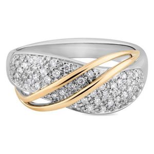 RABAT Złoty Pierścionek - złoto 585, Brylant 0,22ct. Żółte pierścionki W.KRUK, z brylantem, złote. W wyprzedaży za 1,959.00 zł.