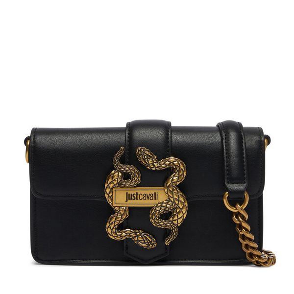 Torebka Just Cavalli. Czarne kopertówki Just Cavalli, bez wzorów, bez dodatków. Za 689.99 zł.