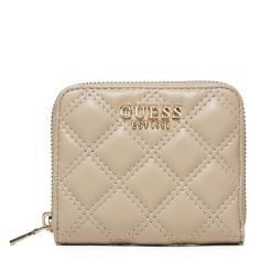 Mały Portfel Damski Guess. Brązowe portfele Guess, z aplikacjami. Za 149.99 zł.