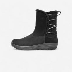 Buty turystyczne damskie Quechua NH500 Mid skóra. Czarne trekkingi QUECHUA, z futra, trekkingowe. Za 319.99 zł.