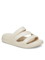 Crocs Klapki Getaway Strappy Sandal W 209587 Écru. Klapki Crocs, bez wzorów, z tworzywa sztucznego, bez obcasa. Za 139.99 zł.