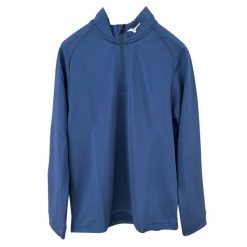 Bluza Mizuno Crested. Niebieskie bluzy Mizuno, m, bez wzorów, z materiału, bez kaptura. Za 324.50 zł.